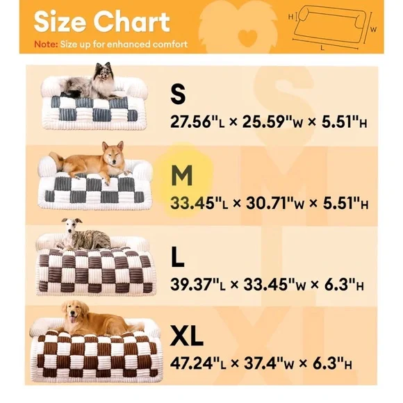 NWT Funny Fuzzy Brown and White Pet Sofa Cover - Picture 6 of 7